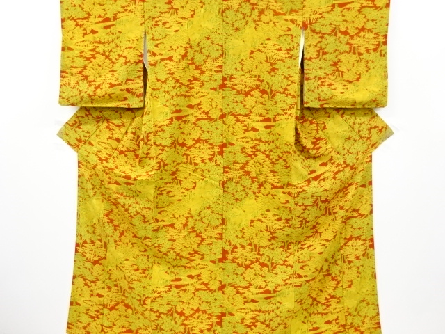 JAPANESE KIMONO / VINTAGE KOMON KIMONO / SILK / CHAYATSUJI